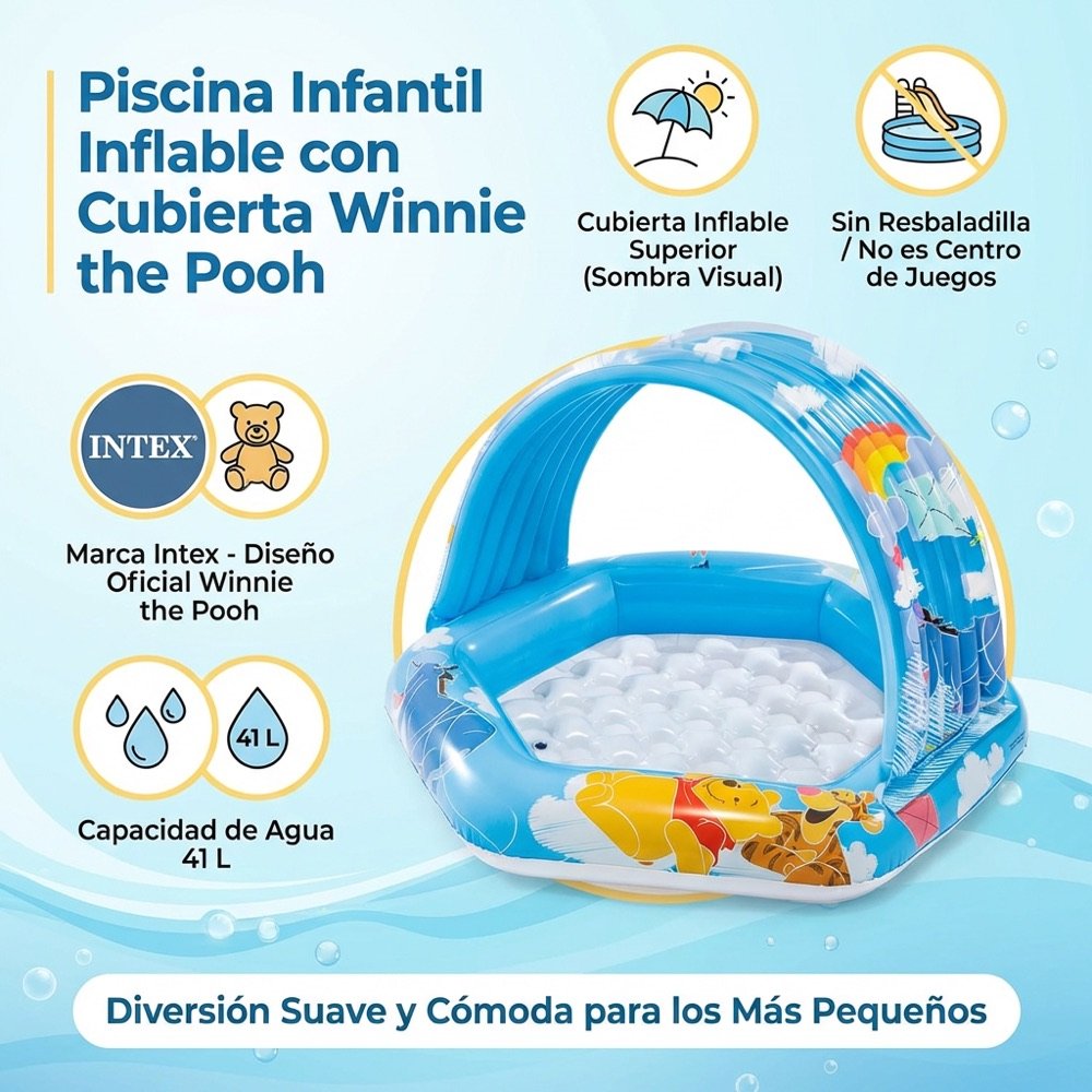 Alberca Winnie Pooh con Toldo INTEX
